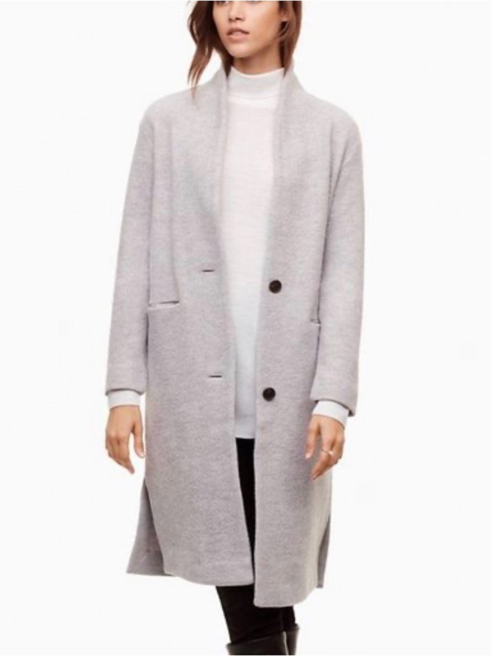 GUC Aritzia Wilfred Dujardin jacket shacket cardigan grey XS